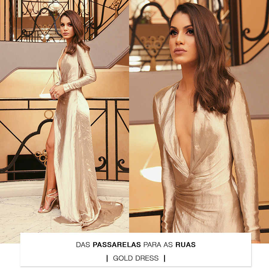 camila coelho gold dress larissathepilot on LTK