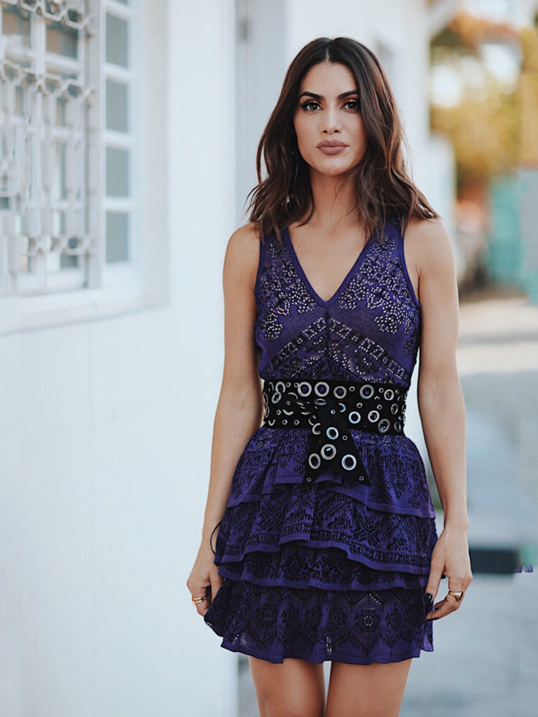 Look Of The Day Purple Knit 2 Piece Camila Coelho