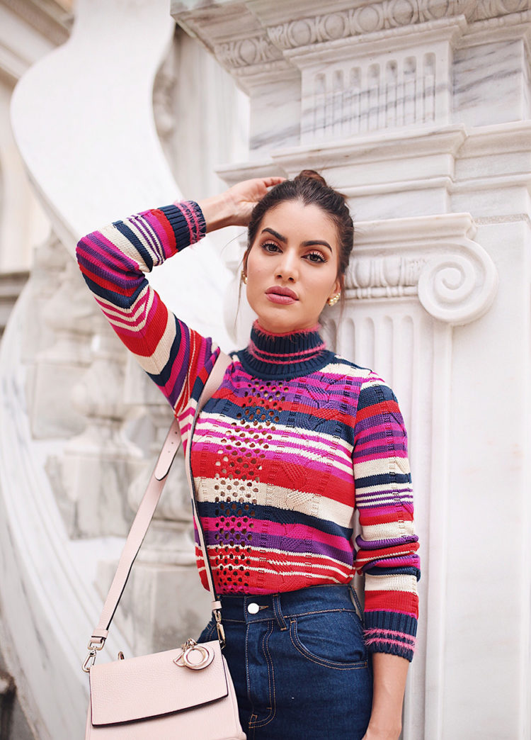 LOOK: Colorful stripes and Jeans | Camila Coelho