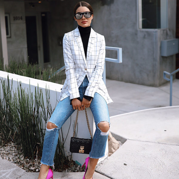 Blazer & PINK Pumps camila coelho blog